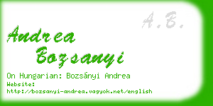 andrea bozsanyi business card